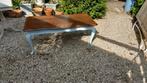 Queen Ann salontafel met licht blauw onderstel., Huis en Inrichting, Ophalen, Gebruikt, 100 tot 150 cm, 50 tot 100 cm