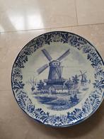 Delfstblauw bord met molen, Antiek en Kunst, Ophalen