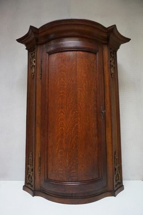 Antieke eiken kast met halfronde deur, mooi voor op aanrecht, Antiek en Kunst, Antiek | Meubels | Kasten, Ophalen