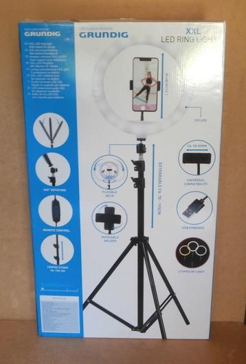 Grundig Selfie led ring light Bluetooth verlichting tripod beschikbaar voor biedingen