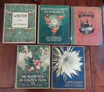 5 Oude boeken met Verkade plaatjes 1908-1931, Ophalen of Verzenden, Gelezen