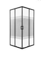Kerra Xenia Douchecabine 80x80cm - Zwart Mat, Ophalen, Nieuw, Met douche
