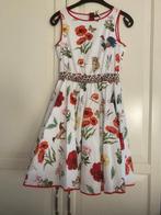Monnalisa jurk wit met bloemen en dieren maat 158 nieuw!, Meisje, Nieuw, Ophalen of Verzenden, Jurk of Rok