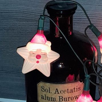 Vintage kerstverlichting sterren/ kerstman beschikbaar voor biedingen