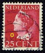 Nederland 1940, Koningin Wilhelmina, 25 cent, met plaatfout., Verzenden, T/m 1940, Gestempeld