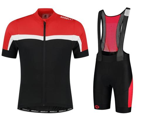 Fietskledingset Rogelli Course/Tyro rood zwart wit, Sport en Fitness, Wielrennen, Nieuw, Kleding, Verzenden