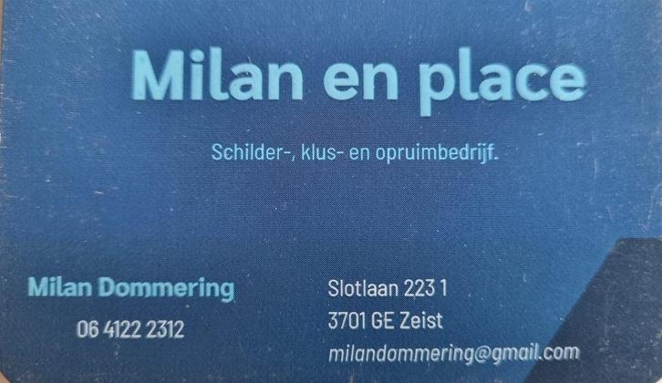 Schilder-, klus- en opruimbedrijf Milan en Place, Diensten en Vakmensen, Schilders en Behangers, Binnenschilderwerk, Buitenschilderwerk