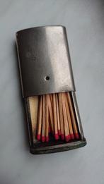 Vintage metalen Lucifersdoosje met Lucifers, Antiek en Kunst, Ophalen of Verzenden
