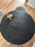 Zwarte Mangohouten Tafel - 120x120cm, Huis en Inrichting, Tafels | Eettafels, Gebruikt, 100 tot 150 cm, Rond, Ophalen of Verzenden