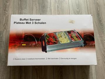 Buffet serveer plateau met 3 schalen beschikbaar voor biedingen