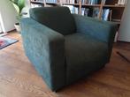 Fauteuil/loungestoel donkergroen, Ophalen, Hout, 75 tot 100 cm, Zo goed als nieuw