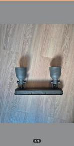 Plafondrail 2  spots  donker grijs van ikea, Ophalen of Verzenden, Gebruikt, Metaal of Aluminium