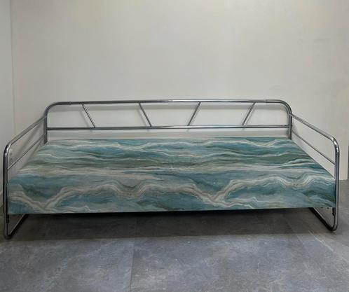 Bauhaus tubular daybed / slaapbank Mucke Mulder, Huis en Inrichting, Slaapkamer | Bedden, Gebruikt, Eenpersoons, 200 cm, Metaal