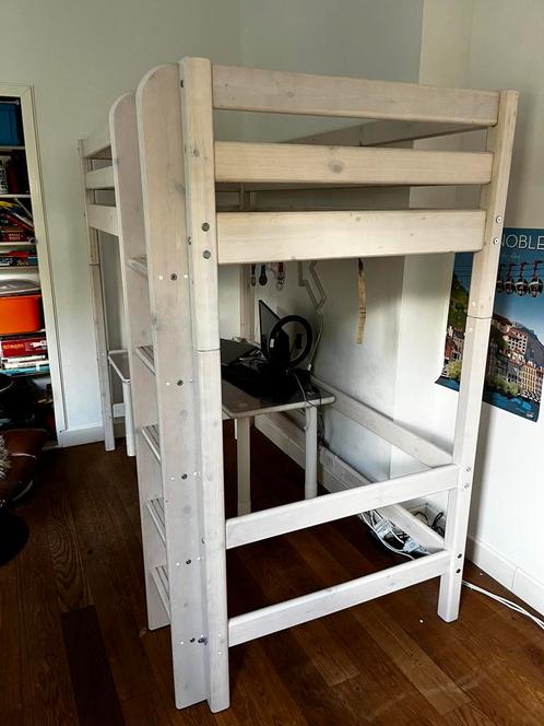 Flexa hoogslaper met bureau+bank | wit | NIEUWPRIJS €1.400!, Kinderen en Baby's, Kinderkamer | Stapelbedden en Hoogslapers, Gebruikt