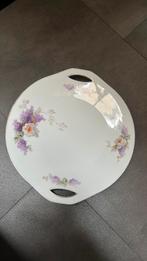 Prachtig Bohemia bord met paarse bloemen decoratief &elegant, Ophalen of Verzenden