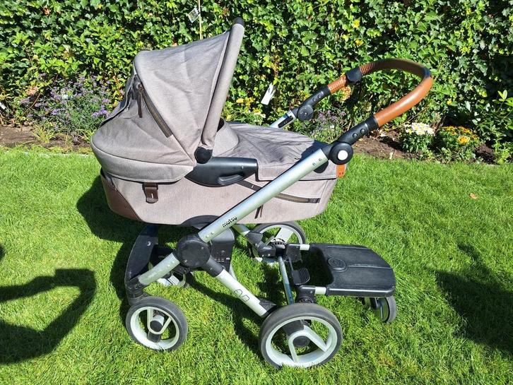 Mutsy Evo Industrial - Kinderwagen + Buggy + meeloopplankje, Kinderen en Baby's, Kinderwagens en Combinaties, Gebruikt, Maxi-Cosi