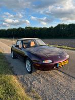 Mazda MX-5 (NA) – Bordeauxrood – Nieuw beklede stoelen – NAP, Auto's, Achterwielaandrijving, Beige, 4 cilinders, Handgeschakeld