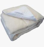 Luxe Wolvacht Onderdeken 100% Zuiver Scheerwol, Ophalen of Verzenden, Zo goed als nieuw, Eenpersoons, Dekbedovertrek