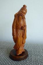 zeer fraai antiek gesneden Chinese monnik Palm cq Buxeshout, Ophalen of Verzenden