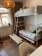 Witte metalen hoogslaper van IKEA (staat in Nijmegen), Huis en Inrichting, Slaapkamer | Stapelbedden en Hoogslapers, Overige maten