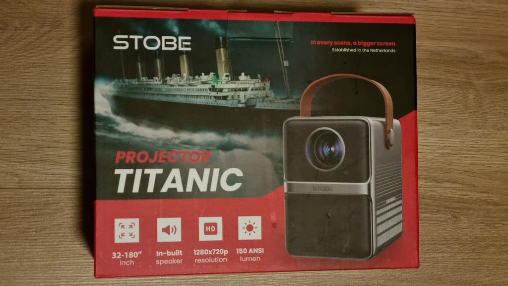 Stobe Titanic Beamer - HD Projector, Audio, Tv en Foto, Beamers, HD (720), LED, Nieuw, Ophalen of Verzenden