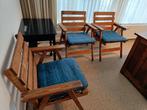 Tuinstoelen 3x met zitkussen, Tuin en Terras, Tuinsets en Loungesets, Ophalen, Gebruikt, 3 zitplaatsen, Stoel