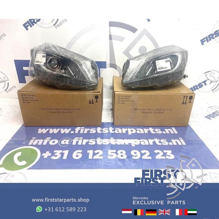 W176 XENON LED ILS KOPLAMPEN SET RODE RING A45 A KLASSE 2012, Auto-onderdelen, Verlichting, Mercedes-Benz, Gebruikt, Ophalen of Verzenden