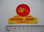sticker oud Barneveld SCHAAP MOTORHUIS easy rider chopper mo, Verzenden, Zo goed als nieuw, Bedrijf of Vereniging