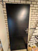 Opdekdeur zwart met horizontale groeven, Doe-het-zelf en Verbouw, Deuren en Horren, Ophalen, 80 tot 100 cm, Binnendeur, Zo goed als nieuw