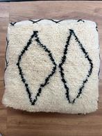Nieuw gevuld Marokkaans berber wollen vloerkussen, poef, Antiek en Kunst, Ophalen of Verzenden