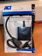 Adapter HDMI > VGA met audio, Computers en Software, Pc- en Netwerkkabels, Ophalen of Verzenden, Nieuw