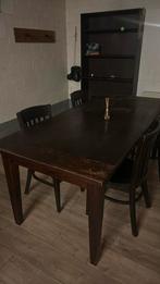 Tafel en vier stoelen (kroeg tafel), Huis en Inrichting, Ophalen of Verzenden, Gebruikt