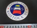 sticker hanse sail rostock 1991, Ophalen, Zo goed als nieuw