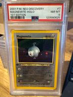 Magnemite Holo 2001 Neo Discovery PSA 8, Ophalen of Verzenden, Zo goed als nieuw, Losse kaart, Foil