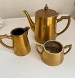 Antiek Koperen Theeservies - 3 Delig, Antiek en Kunst, Antiek | Koper en Brons, Ophalen of Verzenden, Koper