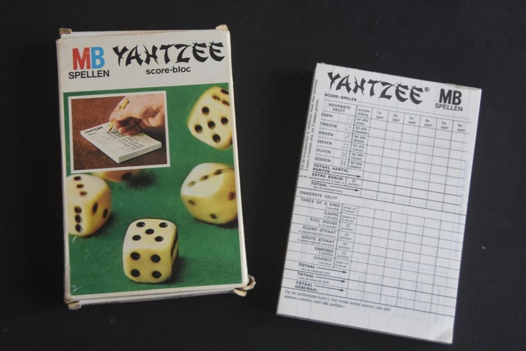Yahtzee scoreblok MB spellen 1976, Verzenden, MB Spellen