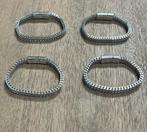 RVS Schakelarmband 20 cm – Dubbele Rij | Uniseks, Ophalen of Verzenden, Nieuw, Zilver, Staal