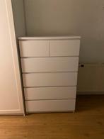 Malm ladekast - Hoog 6 lades - wit, Ophalen, 5 laden of meer, 100 tot 150 cm, 50 tot 100 cm