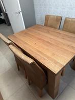 Tafel en stoelen, Huis en Inrichting, Tafels | Eettafels, Ophalen, 100 tot 150 cm, Vierkant, Zo goed als nieuw