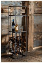 Dutchbone Mil Wijnkast Kast Marmer Leer kastje groen wijnrek, Huis en Inrichting, 5 tot 15 flessen, Ophalen of Verzenden, Zo goed als nieuw