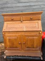 Blank eiken secretaire, schrijftafel., Huis en Inrichting, Kasten | Secretaires, Ophalen