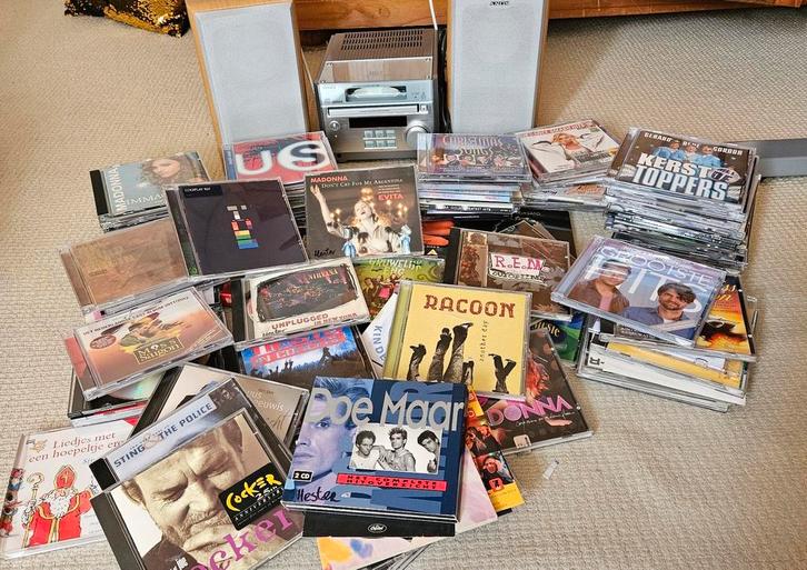 Radio cd speler en grote CD Collectie - Diverse Genres, Cd's en Dvd's, Cd's | Overige Cd's, Gebruikt, Boxset, Ophalen