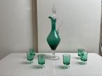 1 karaf en 6 glaasjes, Antiek en Kunst, Antiek | Glas en Kristal, Ophalen