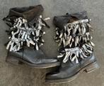 Airstep / AS98 laarzen met franje zwart-zilver maat 38, Kleding | Dames, Schoenen, Verzenden, Zwart, Airstep, Lage of Enkellaarzen