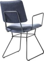 6 Nieuwe ArmLeuning stoelen, Blauw, zwart metaal, Otis Xooon, Huis en Inrichting, Stoelen, Ophalen, Blauw, Nieuw, Metaal
