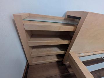 Ikea Bedframe 180x200 met Achterkant & Kastjes - afbeelding 3