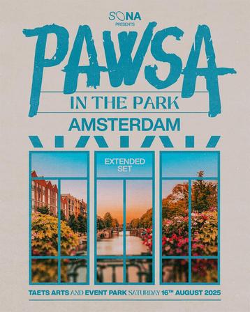 2 tickets PAWSA in the park - 16 AUG beschikbaar voor biedingen