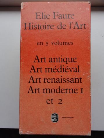 Elie Faure - Histoire de l árt en 5 volumes beschikbaar voor biedingen