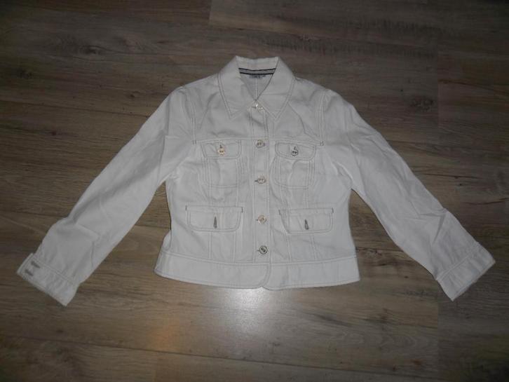 Tence Wit Kort Jasje Met Knopen Maat 42, Kleding | Dames, Jassen | Zomer, Zo goed als nieuw, Maat 42/44 (L), Wit, Ophalen of Verzenden