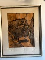 Henk Bellaard houtskool tekening, Ophalen of Verzenden